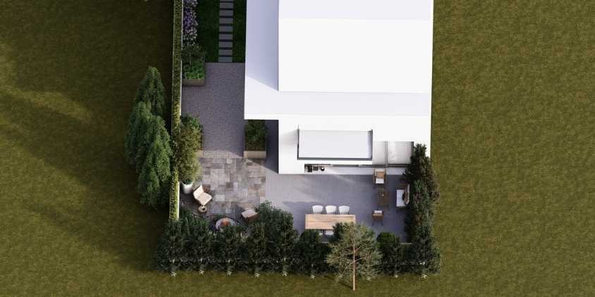 Kandilli Villa Bahçesi Yapısal Tasarım Kuşbakışı Görünüş